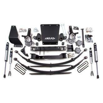 BDS Suspension® - 6" x 5.5" Spring Front and Rear Suspension Lift Kit