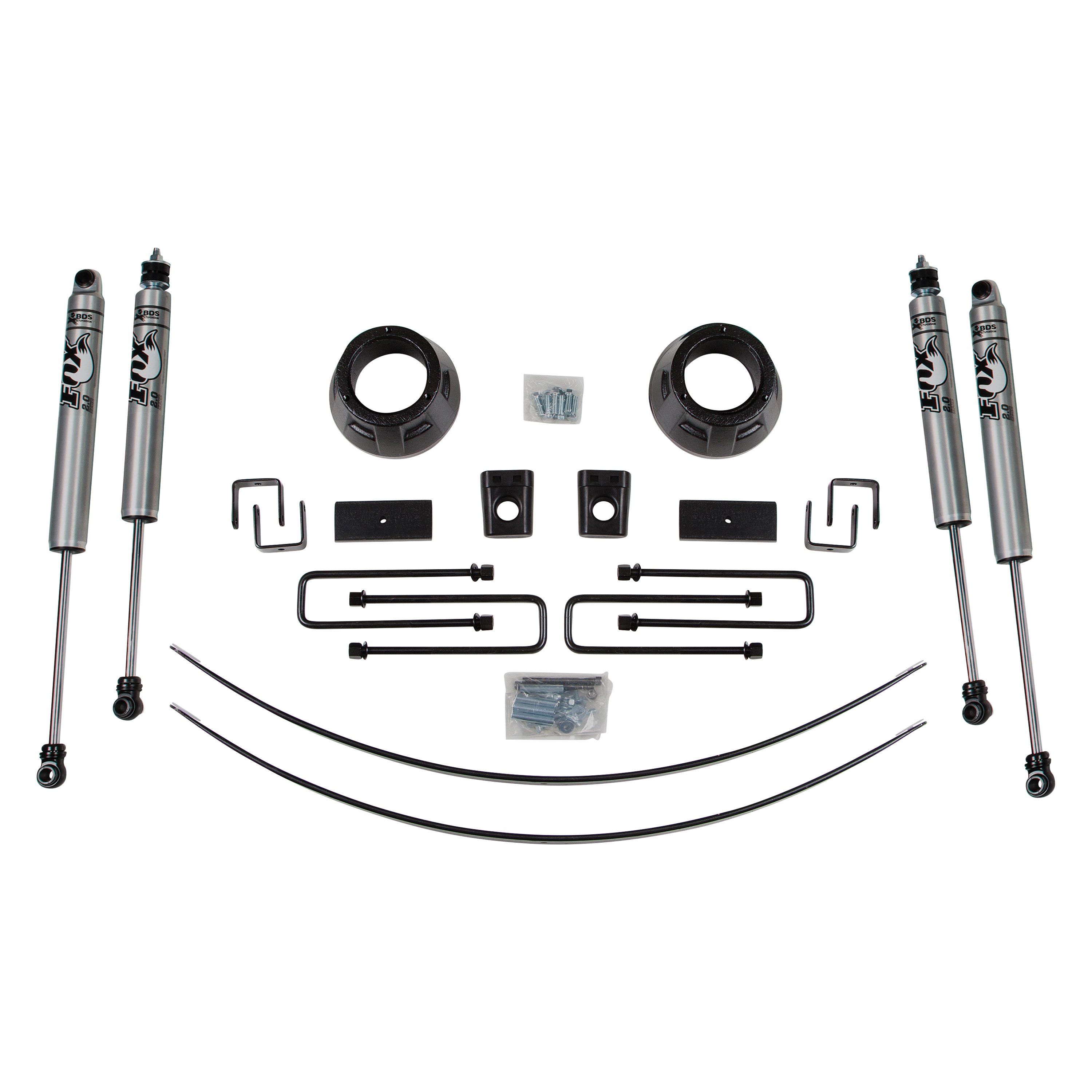 BDS Suspension® 242H 3" x 3" Standard Front and Rear Suspension Lift Kit