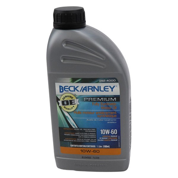 Beck Arnley® - SAE 10W-60 Synthetic Motor Oil, 1 Liter (1.06 Quarts)