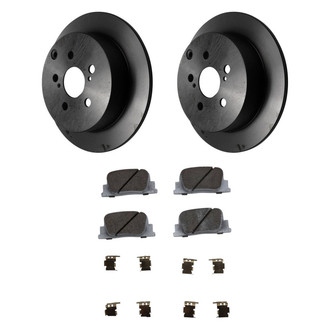 Beck Arnley® - True Plain Rear Brake Kit with Organic Pads