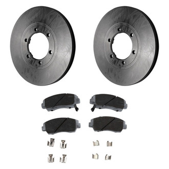 Beck Arnley® - True Plain Front Brake Kit with Semi-Metallic Pads