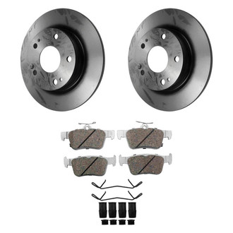 Beck Arnley® - True Plain Rear Brake Kit with Semi-Metallic Pads