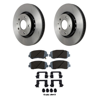 Beck Arnley® - True Plain Front Brake Kit with Semi-Metallic Pads