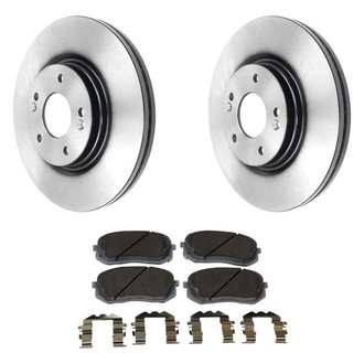 Beck Arnley® - True Plain Front Brake Kit with Ceramic Pads