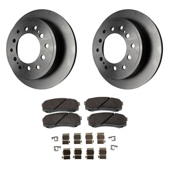 Beck Arnley® BNDL-1218-31177358 - True Plain Rear Brake Kit with Ceramic Pads