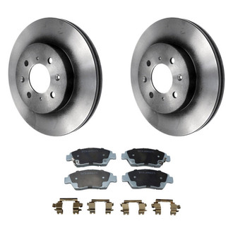 Beck Arnley® - True Plain Front Brake Kit with Ceramic Pads