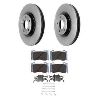 Beck Arnley® - True Plain Front Brake Kit with Semi-Metallic Pads