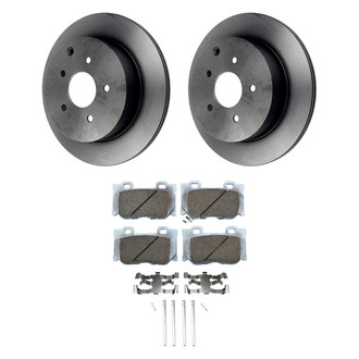 Beck Arnley® - True Plain Rear Brake Kit with Semi-Metallic Pads