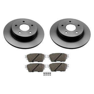 Beck Arnley® - True Plain Rear Brake Kit with Semi-Metallic Pads