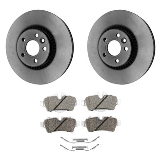 Beck Arnley® BNDL-1218-31177459 - True Front Brake Kit with Semi-Metallic Pads