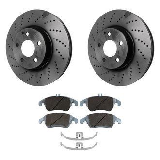 Beck Arnley® - True Drilled Front Brake Kit with Semi-Metallic Pads