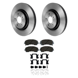 Beck Arnley® - True Plain Front Brake Kit with Semi-Metallic Pads