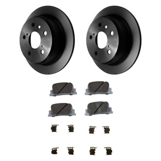 Beck Arnley® - True Plain Rear Brake Kit with Organic Pads