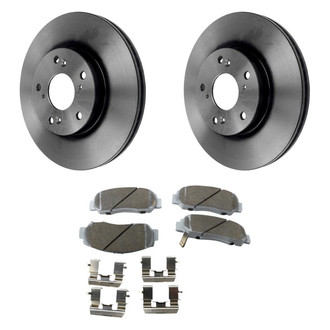 Beck Arnley® - True Plain Front Brake Kit with Ceramic Pads