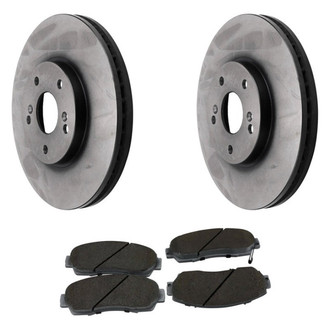 Beck Arnley® - True Plain Front Brake Kit with Ceramic Pads