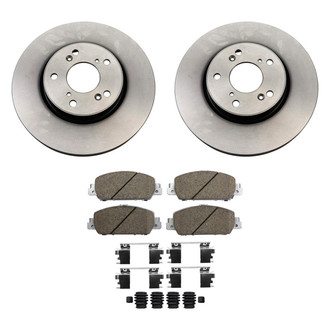 Beck Arnley® - True Plain Front Brake Kit with Semi-Metallic Pads