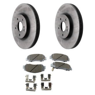 Beck Arnley® - True Plain Front Brake Kit with Ceramic Pads