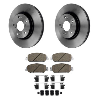 Beck Arnley® - True Plain Front Brake Kit with Semi-Metallic Pads