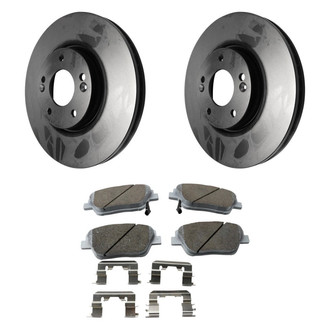 Beck Arnley® - True Plain Front Brake Kit with Ceramic Pads