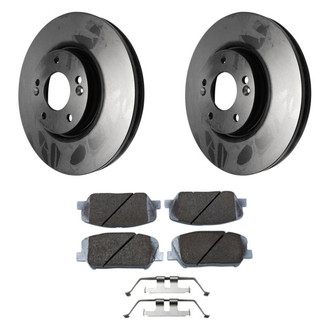 Beck Arnley® - True Plain Front Brake Kit with Semi-Metallic Pads