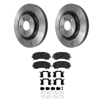 Beck Arnley® - True Plain Front Brake Kit with Semi-Metallic Pads