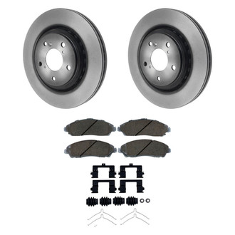 Beck Arnley® BNDL-1218-31177747 - True Plain Front Brake Kit with Semi-Metallic Pads