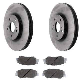 Beck Arnley® - True Plain Front Brake Kit with Semi-Metallic Pads