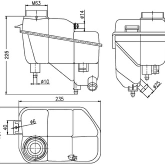 Behr® - Engine Coolant Expansion Tank