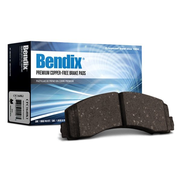 Bendix Premium Copper Free CFC976 Ceramic Brake Pad with Installation Hardware Front 
