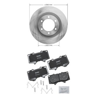 Bendix® - 2-Pc Global Premium Brake Rotor Kit