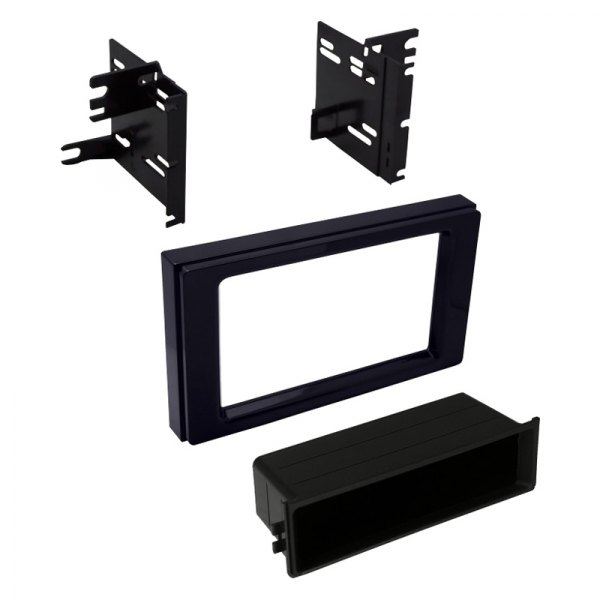 Best Kits® - Double DIN Gloss Black Stereo Dash Kit with Optional Storage Pocket