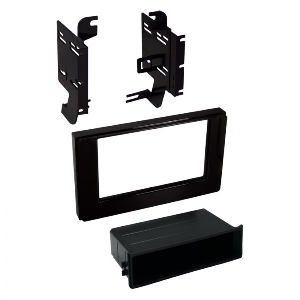 Best Kits® - Double DIN Gloss Black Stereo Dash Kit with Optional Storage Pocket
