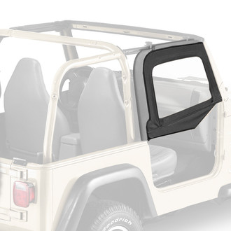 Bestop® - Black Diamond Fabric Upper Half-Door Set