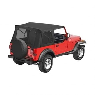 Bestop 51597-04 Tan Supertop Classic Replacement Soft Top with Clear Windows; 2-pc Full Doors for 1976-1983 Jeep CJ-5 
