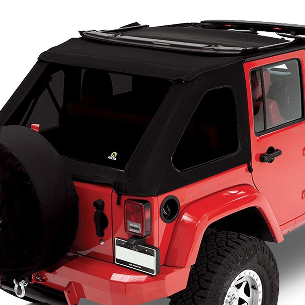 Bestop® - Jeep Wrangler 2007 Replace-a-Top™ Black Soft Top for Trektop™ NX  Black Twill Soft Top