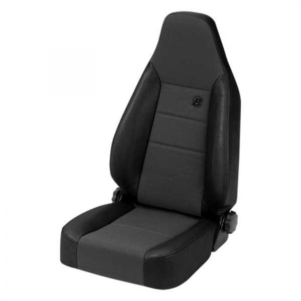 Bestop® - Black Denim TrailMax™ II Front Sport Seat Vinyl with Center Fabric Insert