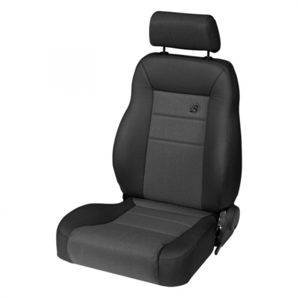 Bestop® - Black Denim TrailMax™ II Front Driver Side Pro Seat Vinyl with Center Fabric Insert