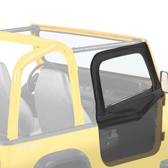 Bestop® - Black Denim Fabric Upper Half-Door Set