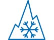 Three-Peak Mountain Snowflake Symbol