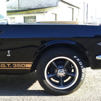 BG ROD WORKS® - OLD SCHOOL Gunmetal with Machined Lip on Ford Mustang