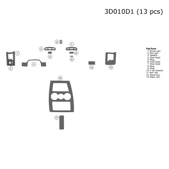 B&I® - 3D Blackwood Upgrade Kit (13 Pcs) Dash Kit