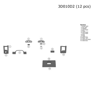 B&I® - 3D Blackwood Upgrade Kit (12 Pcs) Dash Kit