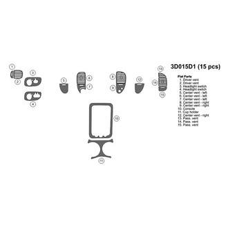 B&I® - 3D Blackwood Upgrade Kit (15 Pcs) Dash Kit