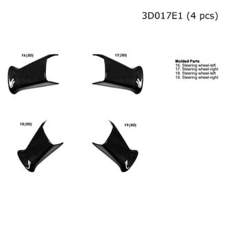 B&I® - 3D Blackwood (4 Pcs) Steering Wheel Spoke Insert