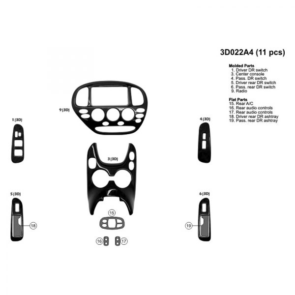 B&I® - Combo Small Dash Kit (11 Pcs)
