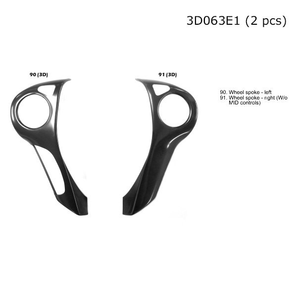 B&I® - 3D Steering Wheel Spoke Insert (2 Pcs)