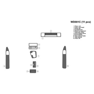 B&I® - 2D Blackwood Full Dash Kit (11 Pcs)