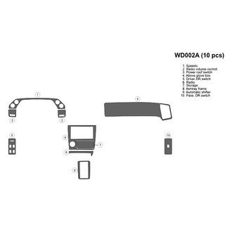 B&I® - 2D Blackwood Full Dash Kit (10 Pcs)
