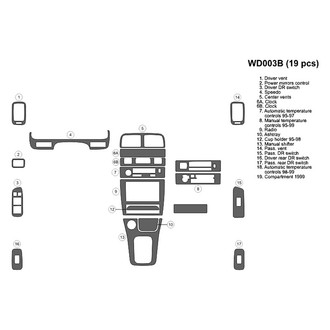 B&I® - 2D Blackwood Full Dash Kit (19 Pcs)