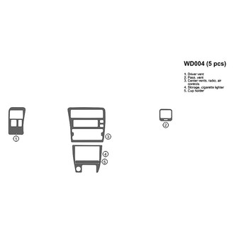 B&I® - 2D Blackwood Full Dash Kit (5 Pcs)